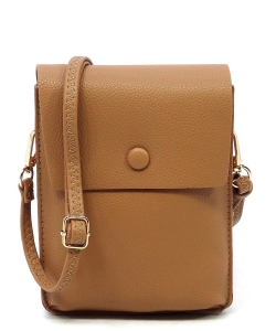 Fashion Pebble Flap Crossbody Bag Cell Phone Purse CA105 STONE